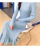 【ミニミニストア/miniministore】のニットワンピース マーメイドフリルワンピ ライトブルー|ID: prp329100004811765 ipo3291000000034929004