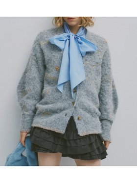 【ファーファー/FURFUR】のスターモチーフ刺繍カーディガン 人気、トレンドファッション・服の通販 founy(ファニー) ファッション Fashion レディースファッション Fashion for Women トップス・カットソー Cut & Sew Tops カーディガン・羽織り Layered Style Cardigans カーディガン Cardigan, Knitwear スパンコール Sequins, Sequin Embellishment スマート Smart, Elegant メッシュ Mesh, Net Fabric モチーフ Motif, Design Theme |ID:prp329100004811767