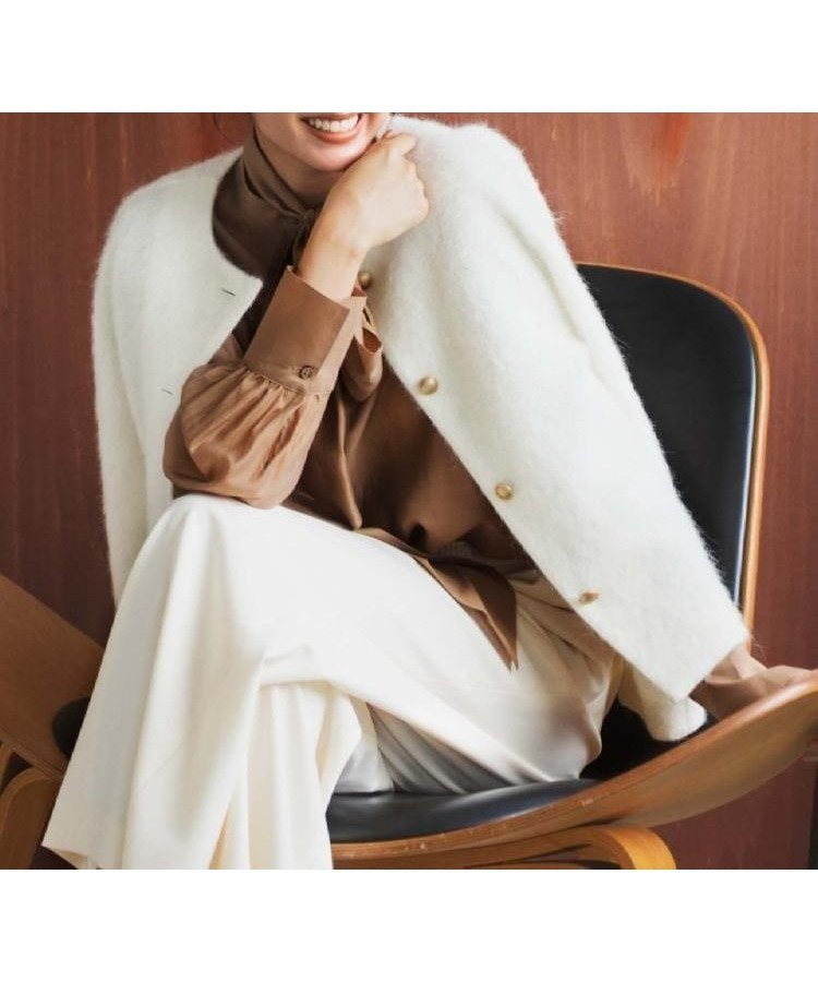 【アンタイトル/UNTITLED】の【ジャケット風/メタルボタン】アルパカ混シャギーカーディガン インテリア・キッズ・メンズ・レディースファッション・服の通販 founy(ファニー) 　ファッション　Fashion　レディースファッション　Fashion for Women　インナー　Innerwear　エアリー　Airy Texture　カーディガン　Cardigan, Knitwear　コンパクト　Compact, Small Size　シアー　Sheer, See-Through　ジャケット　Jacket, Outerwear　スマート　Smart, Elegant　トレンド　Trend, Trending Now　バランス　Balance, Style Balance　フェイクファー　Faux Fur, Imitation Fur　フォルム　Silhouette, Form　ボトム　Bottoms, Lower Wear　メタル　Metal, Metal Parts　レース　Lace, Lace Fabric　エレガント 上品　Elegant　アイボリー|ID: prp329100004811771 ipo3291000000034929044