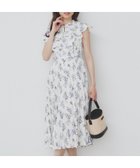 【インデックス/INDEX】の《美人百花掲載》フリルプリーツ花柄ワンピース【洗濯機洗い可/イージーアイロン/防シワ】 アイボリー|ID: prp329100004811775 ipo3291000000034929076