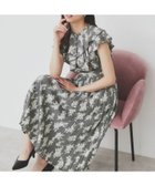 【インデックス/INDEX】の《美人百花掲載》フリルプリーツ花柄ワンピース【洗濯機洗い可/イージーアイロン/防シワ】 チャコールグレー|ID: prp329100004811775 ipo3291000000034929077