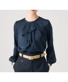 【アナイ/ANAYI】のヴィンテージサテンラッフルブラウス navy|ID: prp329100004811795 ipo3291000000034929306