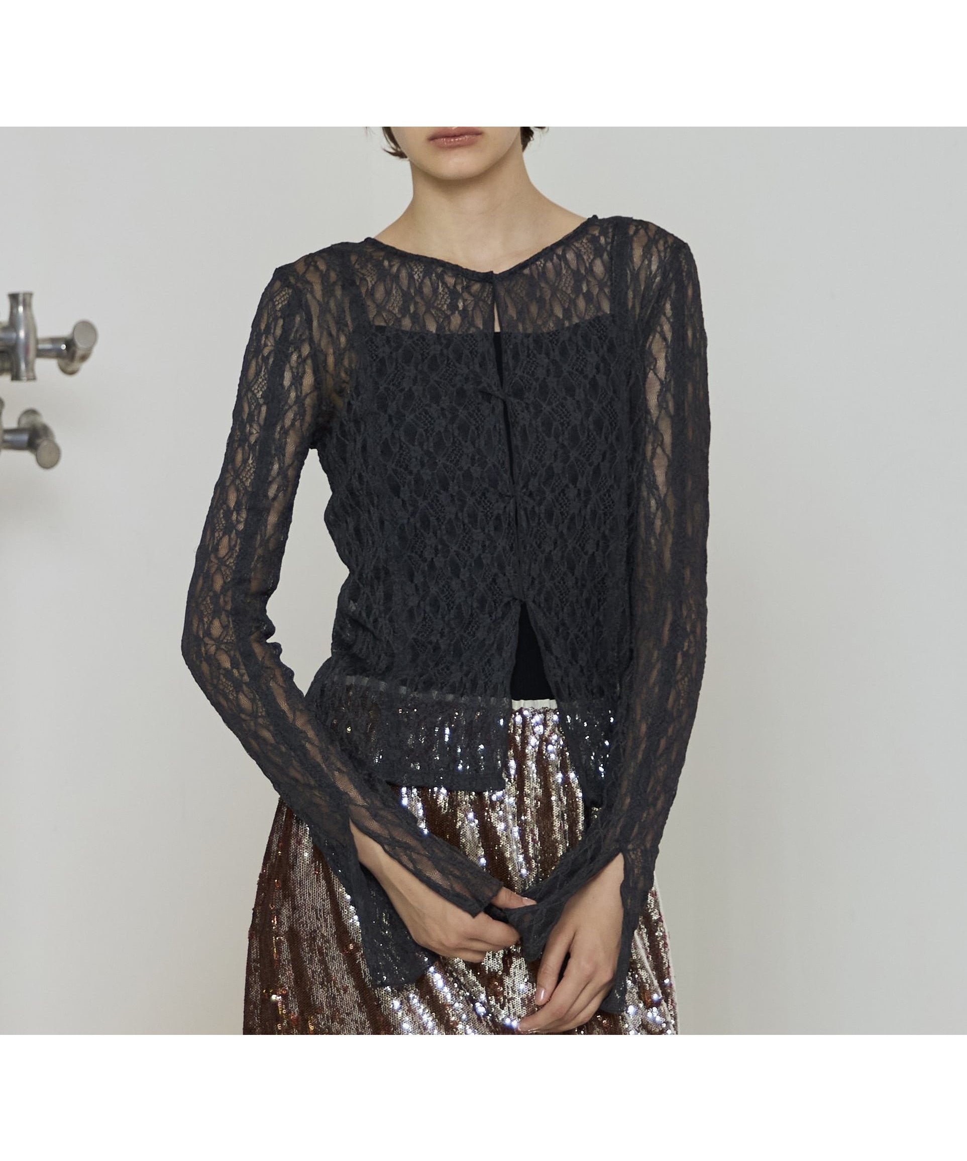 【メゾンスペシャル/MAISON SPECIAL】のLace Tops 人気、トレンドファッション・服の通販 founy(ファニー) 　ファッション　Fashion　レディースファッション　Fashion for Women　トップス・カットソー　Cut & Sew Tops　ストレッチ　Stretch, Stretchy Fabric　スリーブ　Sleeve, Long Sleeve / Short Sleeve　パターン　Pattern, Design Print　フィット　Fit, Slim Fit　フェミニン　Feminine, Girly　レース　Lace, Lace Fabric　 other-1|ID: prp329100004811796 ipo3291000000034929308