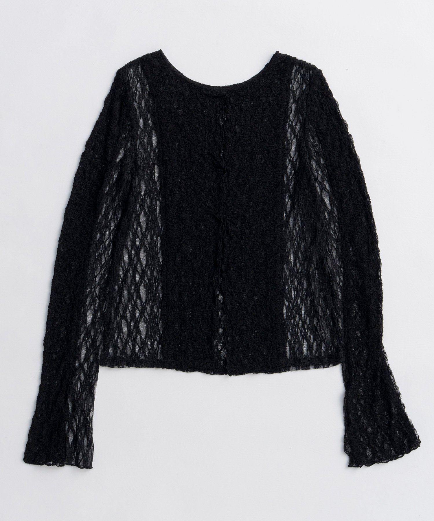 【メゾンスペシャル/MAISON SPECIAL】のLace Tops インテリア・キッズ・メンズ・レディースファッション・服の通販 founy(ファニー) 　ファッション　Fashion　レディースファッション　Fashion for Women　トップス・カットソー　Cut & Sew Tops　ストレッチ　Stretch, Stretchy Fabric　スリーブ　Sleeve, Long Sleeve / Short Sleeve　パターン　Pattern, Design Print　フィット　Fit, Slim Fit　フェミニン　Feminine, Girly　レース　Lace, Lace Fabric　BLK|ID: prp329100004811796 ipo3291000000034929312