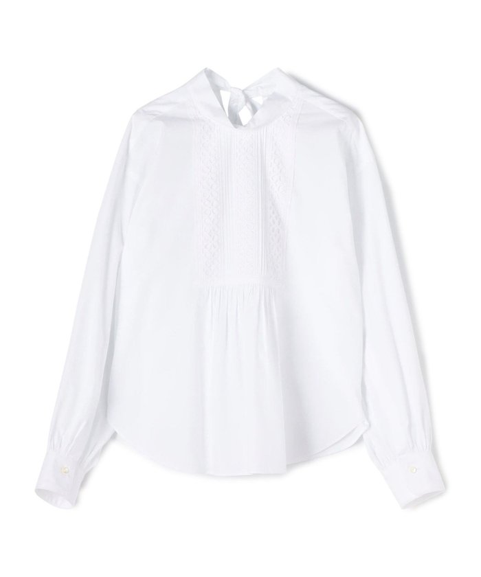 【トゥモローランド/TOMORROWLAND】のホワイトコンビネーション スタンドネックブラウス インテリア・キッズ・メンズ・レディースファッション・服の通販 founy(ファニー) https://founy.com/ ファッション Fashion レディースファッション Fashion for Women トップス・カットソー Cut & Sew Tops シャツ・ブラウス・オフィスカジュアル Elegant Blouses & Button-Ups イタリア Italy ギャザー Gathered, Ruffled クラシカル Classical, Vintage-Inspired スタンド Stand Collar, Upright Stand スリット Slit, Slit Detail タイプライター Typewriter Fabric, Crisp Cotton パターン Pattern, Design Print フォルム Silhouette, Form フランス France, French レース Lace, Lace Fabric 定番 Standard, Basic Item |ID: prp329100004811813 ipo3291000000034929486