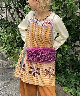 【パルグループ/PAL GROUP】の【Ciaopanic】H.Sボーダーフラワーカットキャミチュニック 人気、トレンドファッション・服の通販 founy(ファニー) ファッション Fashion レディースファッション Fashion for Women トップス・カットソー Cut & Sew Tops キャミソール&ノースリーブ Camisoles & Sleeveless Tops キャミ Camisole, Cami Top ショート Short, Short Length シンプル Simple, Minimal タートル Turtleneck, Turtle Collar トレンド Trend, Trending Now ボトム Bottoms, Lower Wear ボーダー Border, Stripe 再入荷 Restock / Back in Stock |ID:prp329100004811814