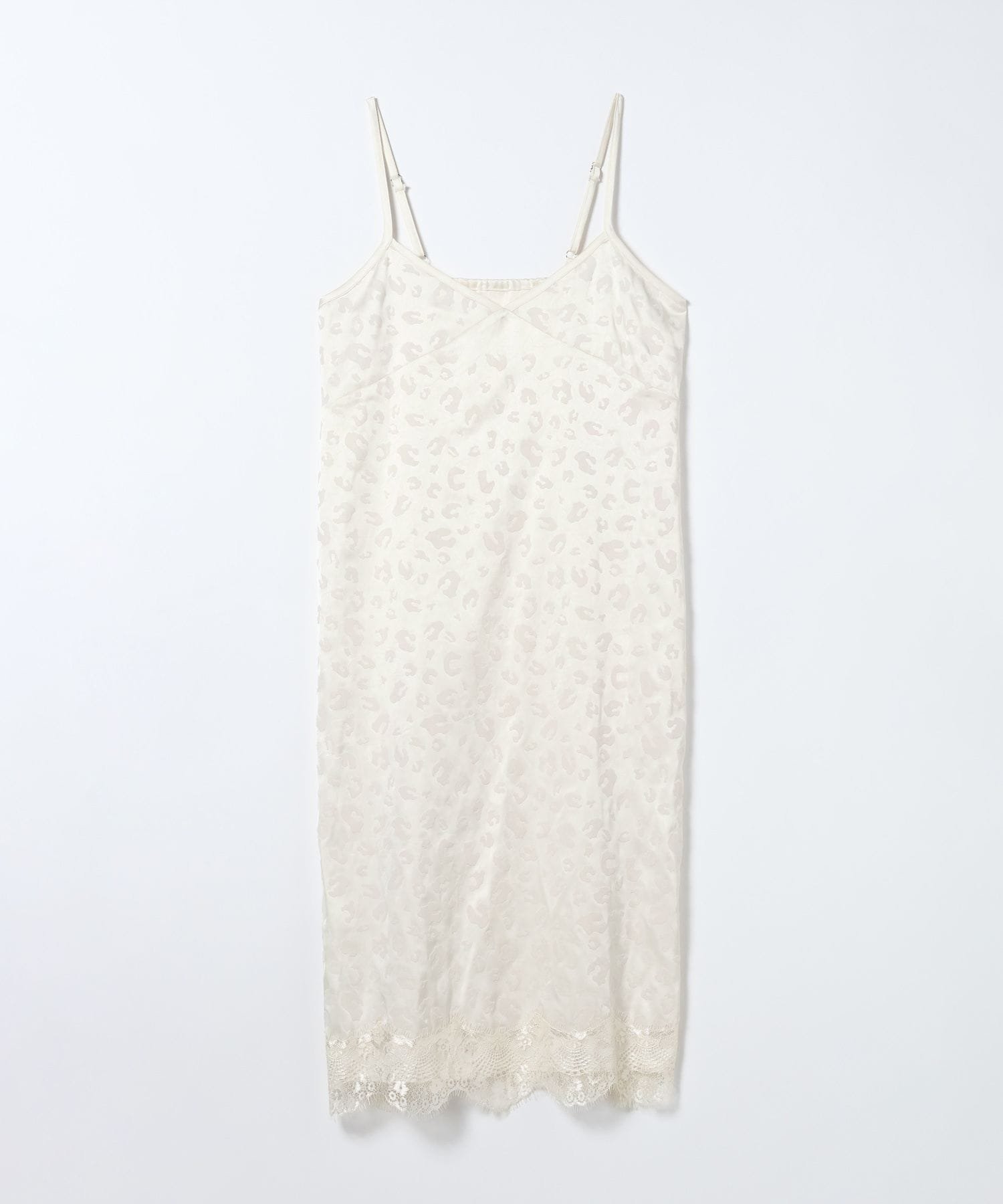 【ジーナシス/JEANASiS】のレーストリムサテンキャミワンピース インテリア・キッズ・メンズ・レディースファッション・服の通販 founy(ファニー) 　ファッション　Fashion　レディースファッション　Fashion for Women　ワンピース　Dresses　キャミソールワンピース　Camisole Dresses　おすすめ　Recommended / Our Picks　インナー　Innerwear　キャミワンピース　Cami Dress, Slip Dress　サテン　Satin, Glossy Fabric　スウェット / スエット　Sweatshirt, Sweatwear　スカラップ　Scallop, Scalloped Edge　ストレート　Straight, Straight Cut　デニム　Denim, Jeans Material　ボトム　Bottoms, Lower Wear　レオパード　Leopard, Animal Print　レース　Lace, Lace Fabric　今季　This Season, Current Season　ホワイト系その他|ID: prp329100004811816 ipo3291000000034929512