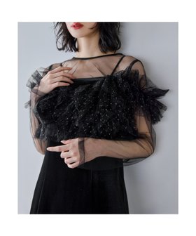 【ビーフラット/bflat】のボリュームフリルレイヤードレス 3点セット チュールベスト シアートップス 人気、トレンドファッション・服の通販 founy(ファニー) ファッション Fashion レディースファッション Fashion for Women アウター Coat / Outerwear Collection トップス・カットソー Cut & Sew Tops ベスト&ジレ / 重ね着スタイル Vests & Gilets ワンピース Dresses フォーマル・パーティードレス・結婚式用ドレス Elegant & Casual Dresses アクセサリー Fashion Accessories インナー Innerwear キャミワンピース Cami Dress, Slip Dress シルバー Silver, Metallic Silver シンプル Simple, Minimal とろみ Fluid, Flowy Fabric チュール Tulip, Tulip Motif ドット Polka Dot, Dot Pattern ドレス Dress, One-Piece ドレープ Drape, Draping Fabric フリル Frill, Ruffle フレア Flare, Flared ベスト Vest, Waistcoat ベロア Velour, Soft Velvet 無地 Plain, Solid Color ループ Loop, Loop Knit おすすめ Recommended / Our Picks エレガント 上品 Elegant 結婚式 Wedding 披露宴 Wedding Reception 二次会 After Party |ID:prp329100004811828