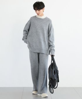 【バンヤードストーム/BARNYARDSTORM】のリラックスニットセットアップ / ハンドウォッシャブル 人気、トレンドファッション・服の通販 founy(ファニー) ファッション Fashion レディースファッション Fashion for Women トップス・カットソー Cut & Sew Tops ニット Knit Tops & Sweaters カットソー Cut and Sewn Top シンプル Simple, Minimal ストレッチ Stretch, Stretchy Fabric スリット Slit, Slit Detail セットアップ Set-Up, Coordinated Outfit ボトム Bottoms, Lower Wear ワイド Wide, Wide Fit |ID:prp329100004811835