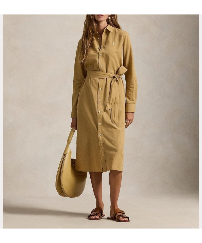 【ラルフローレン/RALPH LAUREN】のコットンリネン ベルテッド シャツドレス インテリア・キッズ・メンズ・レディースファッション・服の通販 founy(ファニー) https://founy.com/ ファッション Fashion レディースファッション Fashion for Women トップス・カットソー Cut & Sew Tops シャツ・ブラウス・オフィスカジュアル Elegant Blouses & Button-Ups ワンピース Dresses フォーマル・パーティードレス・結婚式用ドレス Elegant & Casual Dresses カフス Cuff Design ストレート Straight, Straight Cut ドレス Dress, One-Piece フィット Fit, Slim Fit ヨーク Yoke, Yoke Design リネン Linen, Linen Fabric 長袖 Long Sleeve, Full Sleeve |ID: prp329100004811836 ipo3291000000034929656