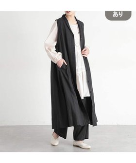 【スタディオ クリップ/studio CLIP】の《先行 /natural by clip》LRロングベストワンピース プチサイズあり 人気、トレンドファッション・服の通販 founy(ファニー) ファッション Fashion レディースファッション Fashion for Women アウター Coat / Outerwear Collection オケージョン Occasion Wear ショール Shawl, Wrap セットアップ Set-Up, Coordinated Outfit フォーマル Formal, Dressy フレア Flare, Flared ベスト Vest, Waistcoat ラップ Wrap, Wrap Design リネン Linen, Linen Fabric リラックス Relax, Relaxed Fit セレモニー Ceremony 入学式 Entrance Ceremony 卒業式 Graduation Ceremony 結婚式 Wedding |ID:prp329100004811844