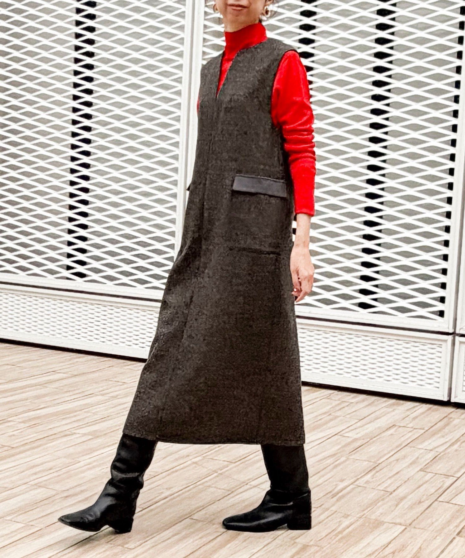 【ノーリーズ/NOLLEY'S】のブリティッシュツィードワンピース インテリア・キッズ・メンズ・レディースファッション・服の通販 founy(ファニー) 　ファッション　Fashion　レディースファッション　Fashion for Women　ワンピース　Dresses　インナー　Innerwear　クラシック　Classic, Timeless Style　スリット　Slit, Slit Detail　チェック　Check, Plaid, Tartan　ツイード／ツィード　Choker, Choker Necklace　フラップ　Flap, Flap Pocket　ポケット　Pocket, Pocket Detail　ロング　Long, Long-Length　おすすめ　Recommended / Our Picks　エレガント 上品　Elegant　2025年　2025　2025-2026秋冬・A/W　Autumn/Winter 2025–26 AW25–26　ブラウン系その他|ID: prp329100004811885 ipo3291000000034930002