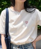 【フリークスストア/FREAK'S STORE】のワンポイントハート刺繍 ボートネックTシャツ 24SS オフホワイト|ID: prp329100004811886 ipo3291000000034930005