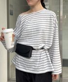 【チャオパニックティピー/CIAOPANIC TYPY】のシアースラブボーダーワンポイント刺繍オーバTee 人気、トレンドファッション・服の通販 founy(ファニー) ファッション Fashion レディースファッション Fashion for Women インナー Innerwear ショルダー Shoulder, Shoulder Strap シンプル Simple, Minimal スウェット / スエット Sweatshirt, Sweatwear デニム Denim, Jeans Material トレンド Trend, Trending Now ドロップ Drop Shoulder, Dropped Style 定番 Standard, Basic Item 人気 Popular, Best Seller ボーダー Border, Stripe ポーチ Pouch, Small Case ロング Long, Long-Length おすすめ Recommended / Our Picks thumbnail ライトグレー|ID: prp329100004811887 ipo3291000000034930017