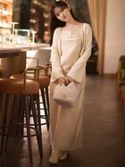 【スナイデル/SNIDEL】の【WEB限定】サテンキャミワンピースニットカーデセット OWHT[002]|ID:prp329100004811900