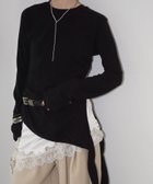 【チュクラ/chuclla】のアシンメトリーデザイントップス chw25a108 人気、トレンドファッション・服の通販 founy(ファニー) ファッション Fashion レディースファッション Fashion for Women トップス・カットソー Cut & Sew Tops シンプル Simple, Minimal スラックス Slacks, Dress Pants デニム Denim, Jeans Material フロント Front, Front Design thumbnail ブラック|ID: prp329100004812032 ipo3291000000034931888