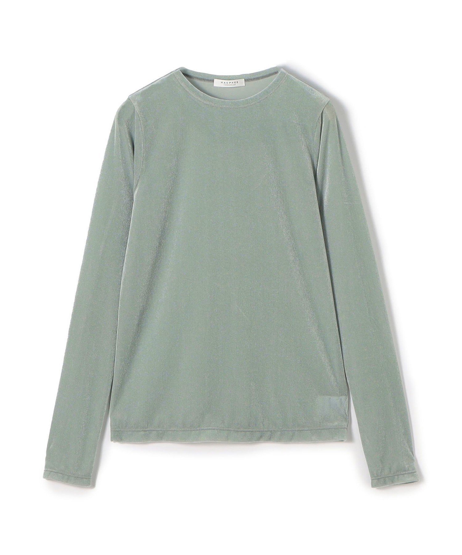 【トゥモローランド/TOMORROWLAND】のスキンベロア クルーネックプルオーバー インテリア・キッズ・メンズ・レディースファッション・服の通販 founy(ファニー) 　ファッション　Fashion　レディースファッション　Fashion for Women　トップス・カットソー　Cut & Sew Tops　カジュアルプルオーバー・ニットトップス　Pullovers & Knit Tops / Casual Pullovers　ベロアトップス　Velour Tops / Velvet-Look Items　おすすめ　Recommended / Our Picks　インナー　Innerwear　コンパクト　Compact, Small Size　シアー　Sheer, See-Through　フィット　Fit, Slim Fit　プレーン　Plain, Simple　ベロア　Velour, Soft Velvet　エレガント 上品　Elegant　51 ライトグリーン|ID: prp329100004812034 ipo3291000000034931957