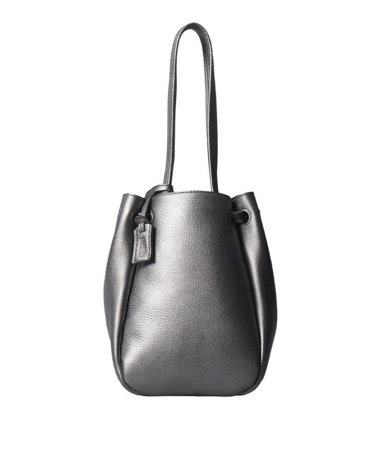 【ヒロフ/HIROFU】の【ロシェ】レザーショルダーバッグ M 本革(商品番号 P25-30205) インテリア・キッズ・メンズ・レディースファッション・服の通販 founy(ファニー) 　ファッション　Fashion　レディースファッション　Fashion for Women　傘　Umbrella, Parasol　巾着　Drawstring Bag, Kinchaku　シンプル　Simple, Minimal　スマート　Smart, Elegant　財布　Wallet, Purse　フォルム　Silhouette, Form　ボンディング　Bonding, Bonded Fabric　ポケット　Pocket, Pocket Detail　再入荷　Restock / Back in Stock　おすすめ　Recommended / Our Picks　旅行　Travel　エレガント 上品　Elegant　ダークシルバー|ID: prp329100004812036 ipo3291000000034931984