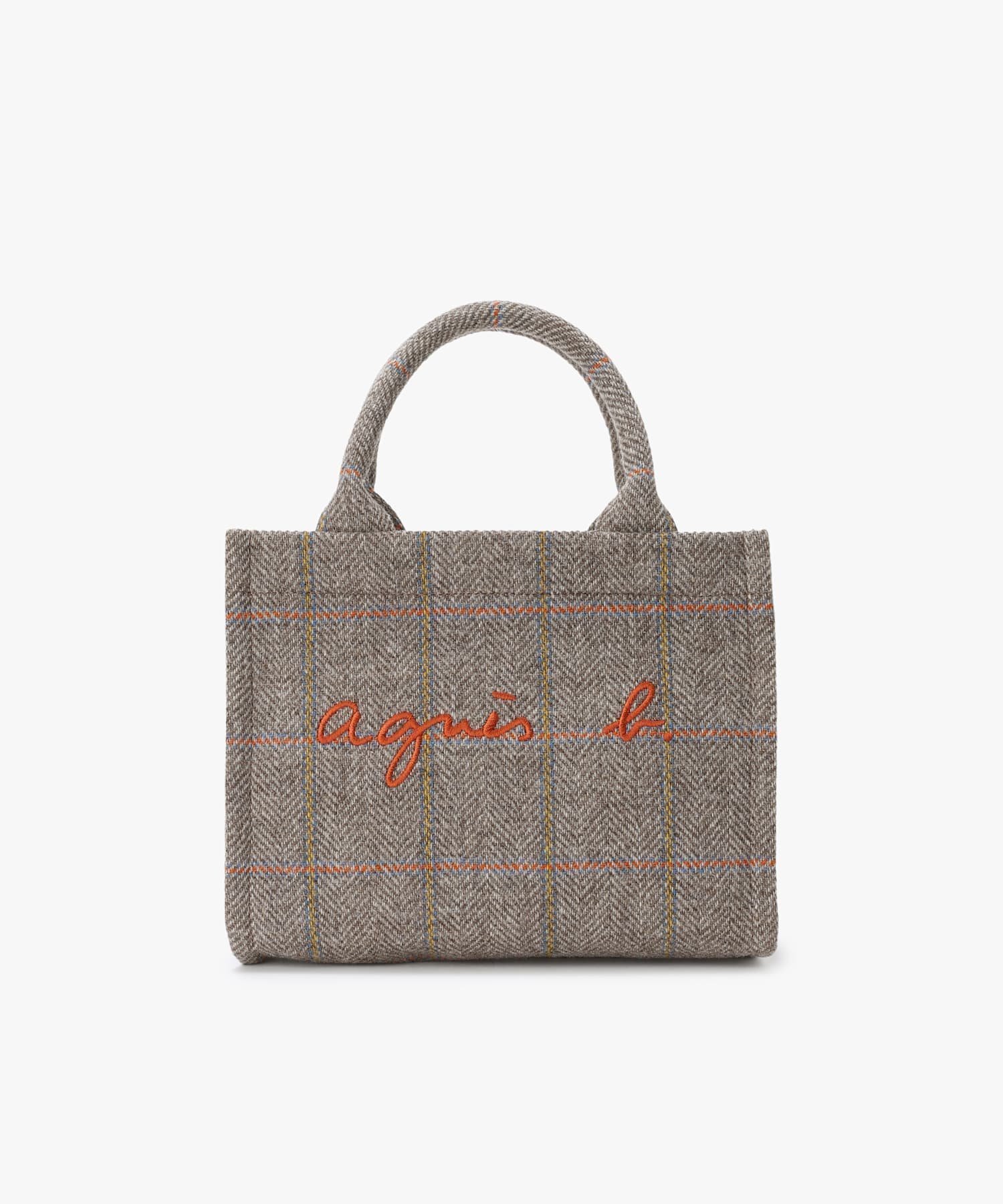 【アニエスベー ファム/agnes b. FEMME】のチェック ウール スモール トートバッグ ZAX03B-01 インテリア・キッズ・メンズ・レディースファッション・服の通販 founy(ファニー) 　ファッション　Fashion　レディースファッション　Fashion for Women　バッグ　Bags　クラシック　Classic, Timeless Style　チェック　Check, Plaid, Tartan　ツイード　Twill, Twill Weave　エレガント 上品　Elegant　A/W・秋冬　Autumn/Winter　ベージュ|ID: prp329100004812064 ipo3291000000034932258