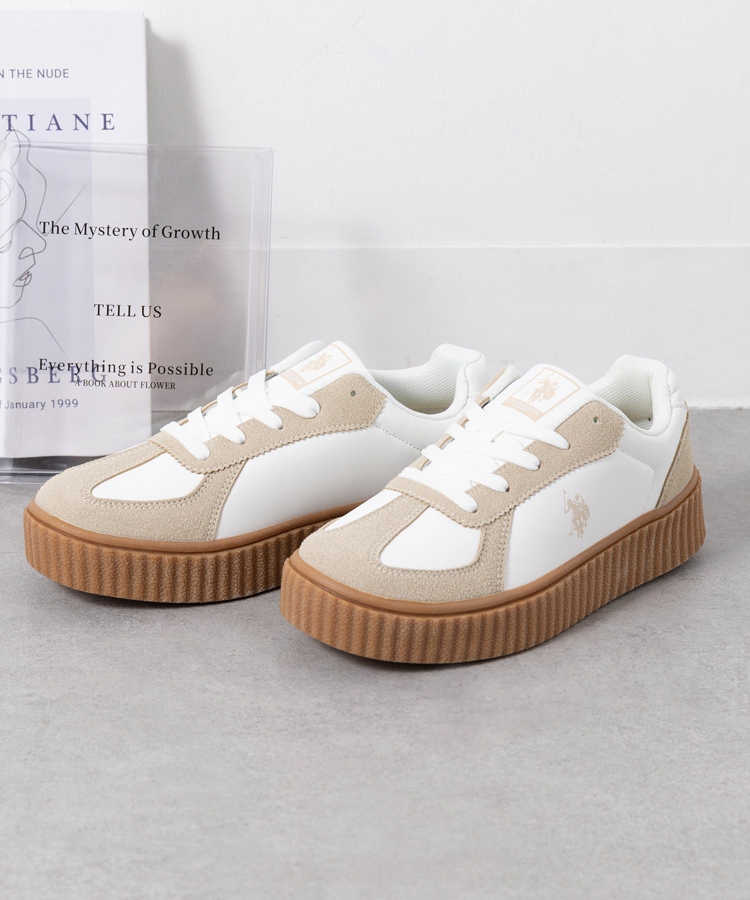 【セットアップセブン/SETUP7】のU.S. POLO ASSN./ボリュームソール ワンポイント スニーカー ポロ インテリア・キッズ・メンズ・レディースファッション・服の通販 founy(ファニー) 　ファッション　Fashion　レディースファッション　Fashion for Women　厚底　Platform Shoes　腕時計　Wristwatch　クッション　Cushion, Throw Pillow　スニーカー　Sneakers, Trainers　スラックス　Slacks, Dress Pants　ソックス　Socks, Hosiery　ダウン　Down, Puffer　デニム　Denim, Jeans Material　バルーン　Balloon, Balloon Silhouette　フェミニン　Feminine, Girly　ベーシック　Basic, Essential　ミニスカート　Mini Skirt, Short Skirt　ワンポイント　One Point, Statement Accent　再入荷　Restock / Back in Stock　おすすめ　Recommended / Our Picks　エレガント 上品　Elegant　WHT1|ID: prp329100004812068 ipo3291000000034932310