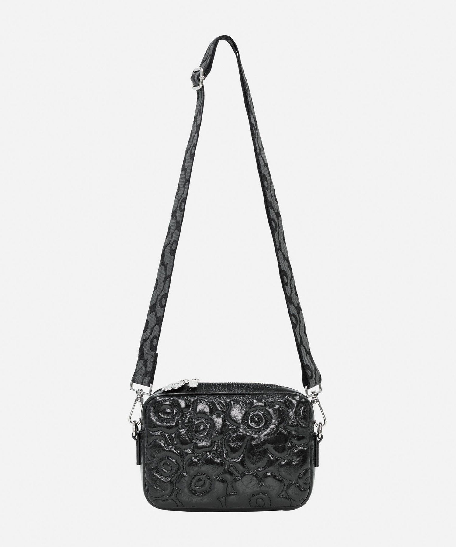 【マリメッコ/marimekko】のSoft Gratha Unikko ショルダーバッグ インテリア・キッズ・メンズ・レディースファッション・服の通販 founy(ファニー) 　ファッション　Fashion　レディースファッション　Fashion for Women　バッグ　Bags　エレガント 上品　Elegant　ジップ　Zip, Zipper　チャーム　Charm, Pendant　シャイニーブラック|ID: prp329100004812071 ipo3291000000034932353