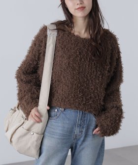 【フリーズマート/FREE'S MART】のプードルボアショート丈ニットソー 人気、トレンドファッション・服の通販 founy(ファニー) ファッション Fashion レディースファッション Fashion for Women トップス・カットソー Cut & Sew Tops ニット Knit Tops & Sweaters ウェーブ Wavy Pattern クロップド Cropped, Short Length デニム Denim, Jeans Material ニットソー Knit-Sewn, Cut & Sew Knit バランス Balance, Style Balance |ID:prp329100004812184