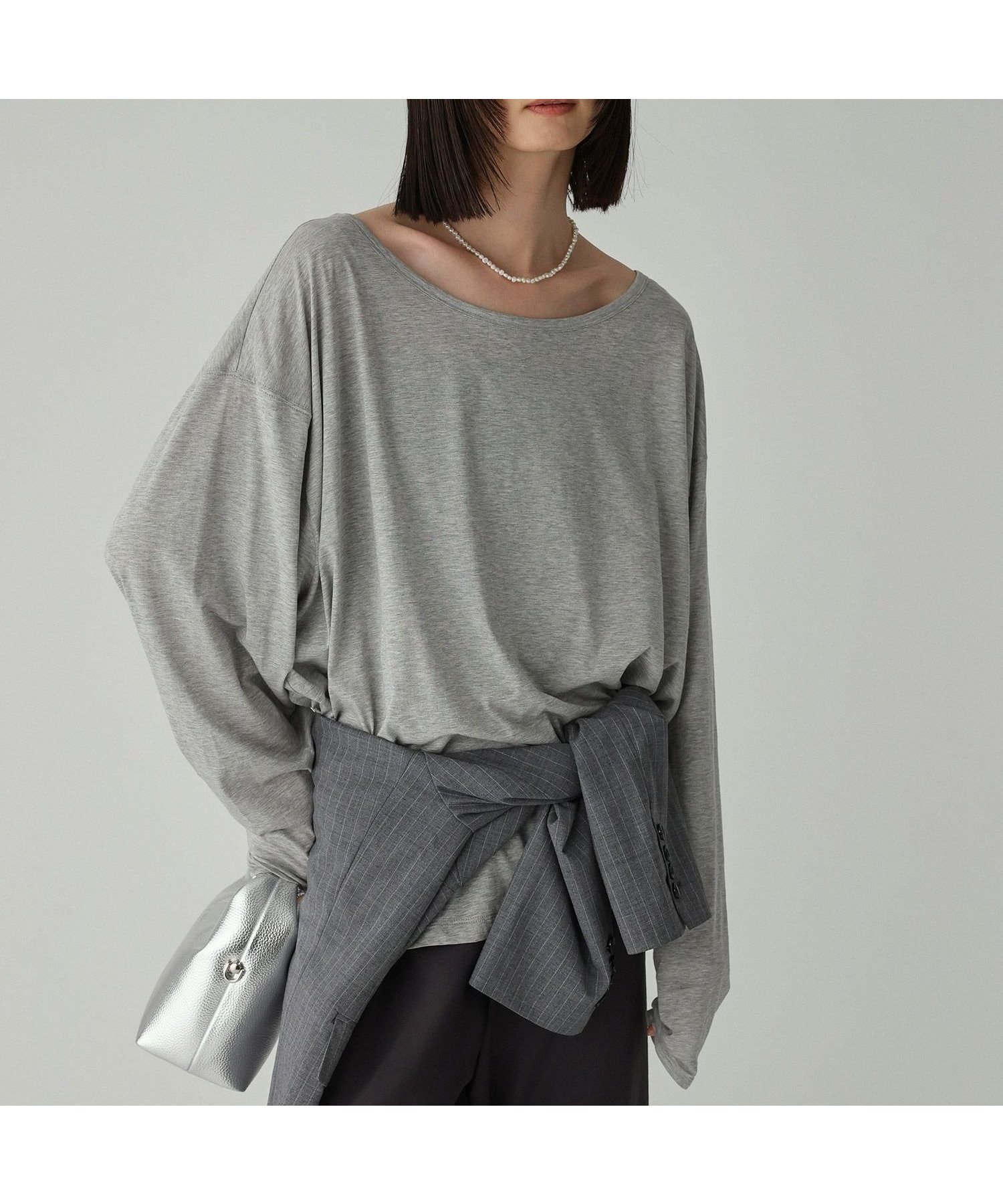 【バビロン/BABYLONE / KIDS】のBIGロンT インテリア・キッズ・メンズ・レディースファッション・服の通販 founy(ファニー) 　ファッション　Fashion　キッズファッション　Fashion for Kids　インド　Indian Textile　シアー　Sheer, See-Through　再入荷　Restock / Back in Stock　ライトグレー12|ID: prp329100004812218 ipo3291000000034933745