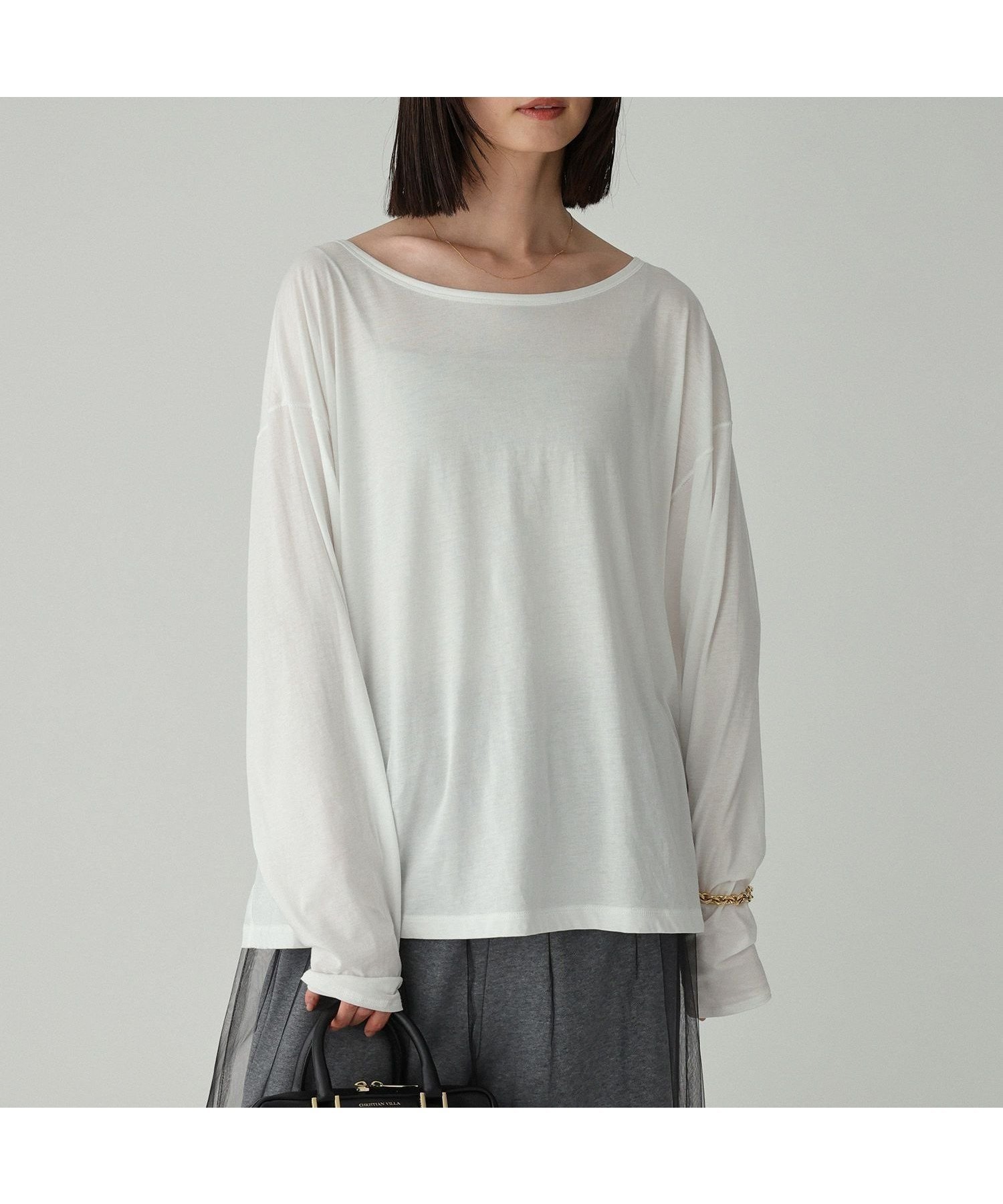 【バビロン/BABYLONE / KIDS】のBIGロンT インテリア・キッズ・メンズ・レディースファッション・服の通販 founy(ファニー) 　ファッション　Fashion　キッズファッション　Fashion for Kids　インド　Indian Textile　シアー　Sheer, See-Through　再入荷　Restock / Back in Stock　ホワイト10|ID: prp329100004812218 ipo3291000000034933747