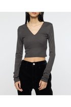 【マウジー/moussy】のDEEP V CUP ロングスリーブTEE 人気、トレンドファッション・服の通販 founy(ファニー) ファッション Fashion レディースファッション Fashion for Women インナー Innerwear カットソー Cut and Sewn Top カーディガン Cardigan, Knitwear スラックス Slacks, Dress Pants スリーブ Sleeve, Long Sleeve / Short Sleeve デコルテ Décolleté, Neckline デニム Denim, Jeans Material 人気 Popular, Best Seller フィット Fit, Slim Fit リラックス Relax, Relaxed Fit レース Lace, Lace Fabric ロング Long, Long-Length 再入荷 Restock / Back in Stock おすすめ Recommended / Our Picks thumbnail T.GRY|ID: prp329100004812224 ipo3291000000034933775