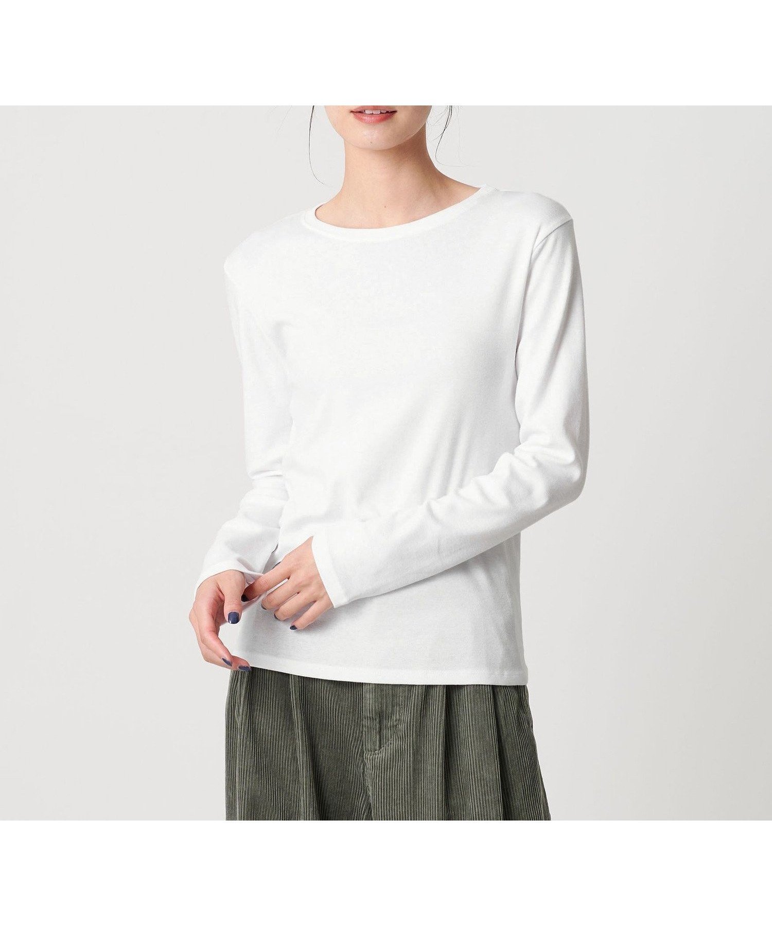 【ビューティ&ユース ユナイテッドアローズ/BEAUTY&YOUTH / UNITED ARROWS】のオーガニックコットンフライス ロングスリーブTシャツ インテリア・キッズ・メンズ・レディースファッション・服の通販 founy(ファニー) 　ファッション　Fashion　レディースファッション　Fashion for Women　トップス・カットソー　Cut & Sew Tops　シャツ・ブラウス・オフィスカジュアル　Elegant Blouses & Button-Ups　ロングTシャツ・Tシャツ　Longline T-Shirts & Tees　インナー　Innerwear　コンパクト　Compact, Small Size　シンプル　Simple, Minimal　スリーブ　Sleeve, Long Sleeve / Short Sleeve　トレンド　Trend, Trending Now　定番　Standard, Basic Item　フラット　Flat, Flat Shoes　ベーシック　Basic, Essential　ロング　Long, Long-Length　ビジネス 仕事 通勤　Business / Work / Commuting　OFF WHITE|ID: prp329100004812238 ipo3291000000034933854