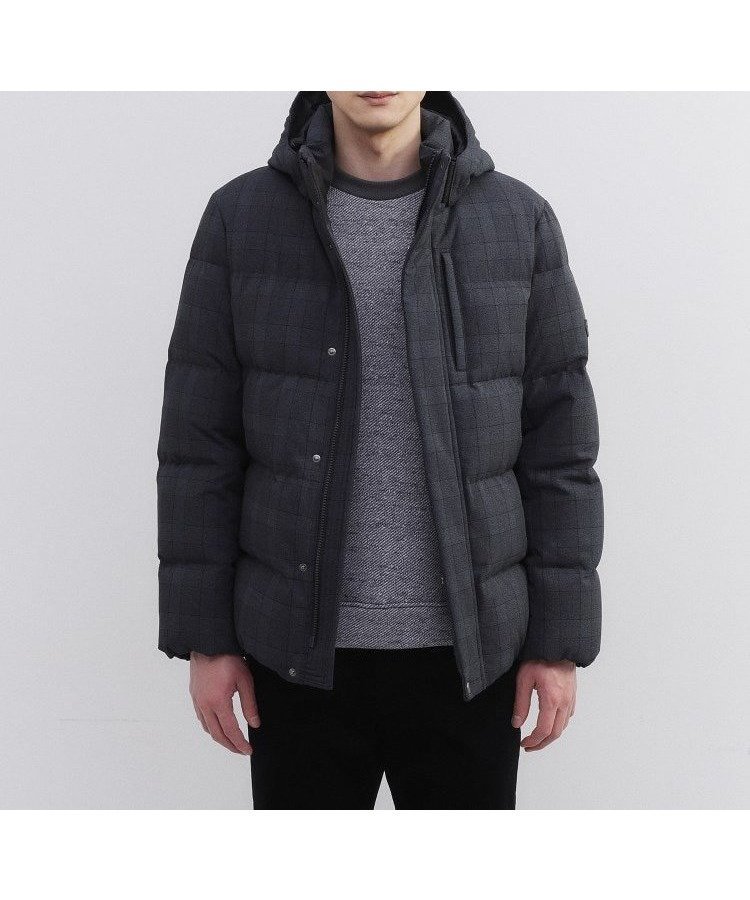 【タケオキクチ/TAKEO KIKUCHI / MEN】のウールライク チェック ダウン ブルゾン インテリア・キッズ・メンズ・レディースファッション・服の通販 founy(ファニー) 　ファッション　Fashion　メンズファッション　Fashion for Men　スタイリッシュ　Stylish, Fashionable　スタンド　Stand Collar, Upright Stand　スマート　Smart, Elegant　ダウン　Down, Puffer　チェック　Check, Plaid, Tartan　ブルゾン　Blouson, Bomber Jacket　ベーシック　Basic, Essential　ポケット　Pocket, Pocket Detail　冬　Winter / This Winter　定番　Standard, Basic Item　チャコールグレー|ID: prp329100004812260 ipo3291000000034934013
