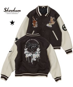 【コンバーストウキョウ/CONVERSE TOKYO】の【SKOOKUM】VARSITY JACKET 人気、トレンドファッション・服の通販 founy(ファニー) ファッション Fashion レディースファッション Fashion for Women アウター Coat / Outerwear Collection レディースジャケット・軽アウター Jackets アイビー Ivy Pattern アメリカン American Style インナー Innerwear カーゴパンツ Cargo Pants, Utility Pants クラシカル Classical, Vintage-Inspired クラシック Classic, Timeless Style グラフィック Graphic, Graphic Design ジャケット Jacket, Outerwear スウェット / スエット Sweatshirt, Sweatwear スペシャル Special, Limited Edition スラックス Slacks, Dress Pants デニム Denim, Jeans Material なめらか Smooth, Silky Texture 人気 Popular, Best Seller パッチ Patch, Appliqué 別注 Limited Edition, Custom Order 防寒 Cold Protection, Winter-Ready メルトン Melton, Heavy Wool モチーフ Motif, Design Theme ロング Long, Long-Length |ID:prp329100004812283