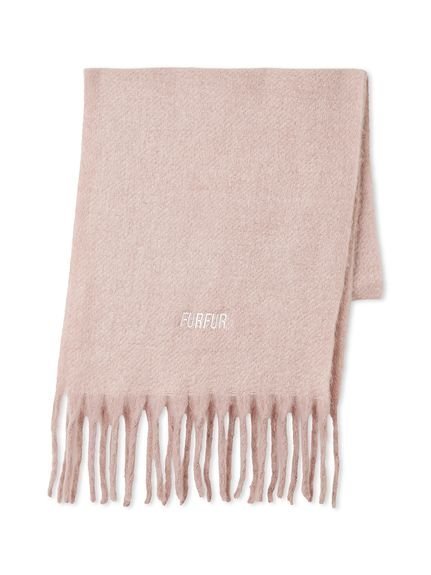 【ファーファー/FURFUR】のロゴ刺繍フリンジストール インテリア・キッズ・メンズ・レディースファッション・服の通販 founy(ファニー) 　ファッション　Fashion　レディースファッション　Fashion for Women　シンプル　Simple, Minimal　ストール　Stole, Wrap　スマート　Smart, Elegant　マフラー　Scarf, Muffler　ワンポイント　One Point, Statement Accent　羽織　Haori, Light Jacket　PNK[066]|ID: prp329100004812313 ipo3291000000034934406