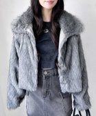 【イング/INGNI】のスタンドカラーエコファーコート グレー/ミックス|ID: prp329100004812345 ipo3291000000035009060