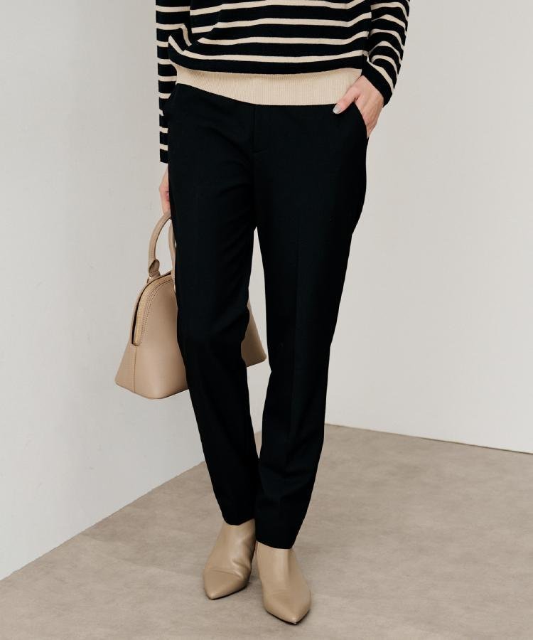 【アンタイトル/UNTITLED】の【暖か素材/ストレッチ性】裏起毛テーパードパンツ インテリア・キッズ・メンズ・レディースファッション・服の通販 founy(ファニー) 　ファッション　Fashion　レディースファッション　Fashion for Women　パンツ　Pants & Trousers　おすすめ　Recommended / Our Picks　ストレッチ　Stretch, Stretchy Fabric　スマート　Smart, Elegant　ボトム　Bottoms, Lower Wear　ポケット　Pocket, Pocket Detail　冬　Winter / This Winter　秋　Autumn　A/W・秋冬　Autumn/Winter　ブラック|ID: prp329100004812364 ipo3291000000034934699