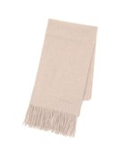 【ムーンバット/MOONBAT】のFURLA/カシミヤ100% 無地 マフラー ロゴ刺繍 手洗いOK/幅50cm ベージュ|ID: prp329100004812374 ipo3291000000034934780