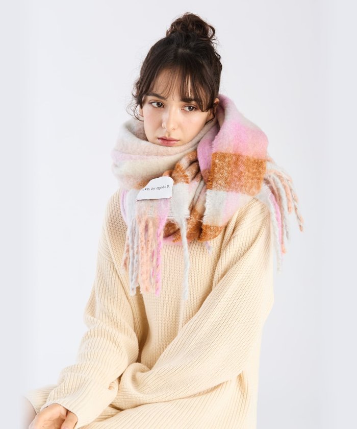【アニエスベー ファム/agnes b. FEMME】のチェックワイドマフラー インテリア・キッズ・メンズ・レディースファッション・服の通販 founy(ファニー) https://founy.com/ ファッション Fashion レディースファッション Fashion for Women マフラー・スヌード / 冬小物の定番 Scarves & Mufflers |ID: prp329100004812388 ipo3291000000034934954