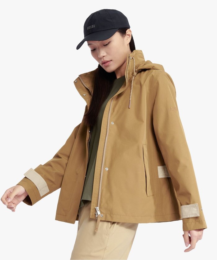 【エーグル/AIGLE】のGORE-TEX ゴアテックス 防水 撥水 防風 透湿 2レイヤーフーデッドハイキングジャケット / フード取り外し可 インテリア・キッズ・メンズ・レディースファッション・服の通販 founy(ファニー) https://founy.com/ ファッション Fashion レディースファッション Fashion for Women アウター Coat / Outerwear Collection レディースジャケット・軽アウター Jackets アウトドア Outdoor Clothing エレガント 上品 Elegant ドローコード Drawcord, Drawstring Cord ハンド Hand, Handmade プリント Print, Printed Pattern ポケット Pocket, Pocket Detail |ID: prp329100004812401 ipo3291000000034935008