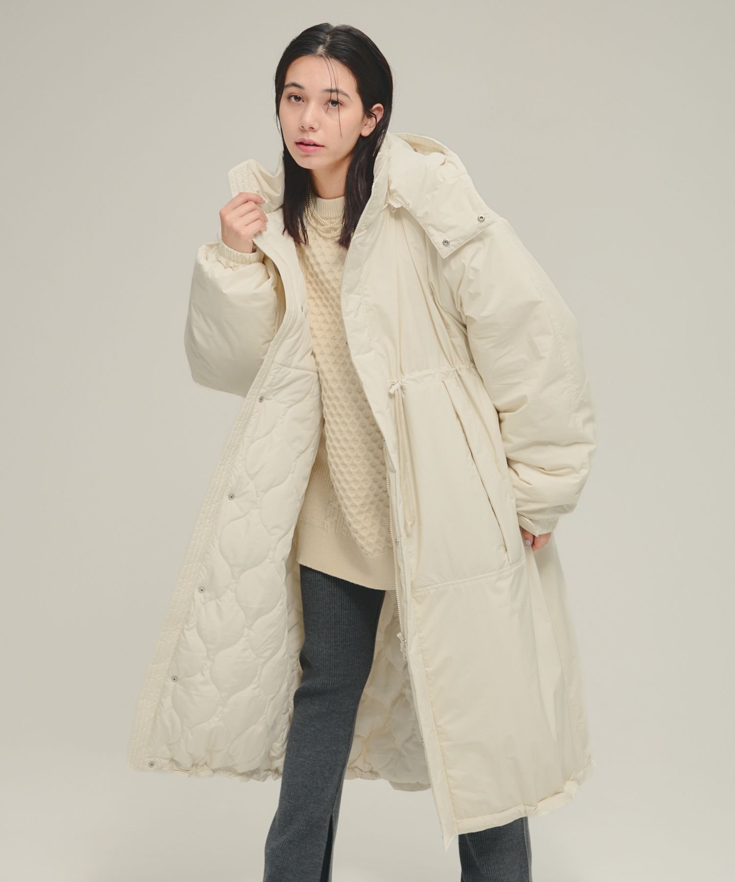 【ジーナシス/JEANASiS】のMonster Long Parka インテリア・キッズ・メンズ・レディースファッション・服の通販 founy(ファニー) 　ファッション　Fashion　レディースファッション　Fashion for Women　おすすめ　Recommended / Our Picks　スラックス　Slacks, Dress Pants　ダウン　Down, Puffer　デニム　Denim, Jeans Material　ビッグ　Big, Oversized　ロング　Long, Long-Length　ヴィンテージ　Vintage Style　防寒　Cold Protection, Winter-Ready　オフホワイト|ID: prp329100004812422 ipo3291000000034935253
