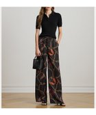 【ラルフローレン/RALPH LAUREN】のベルティングプリント シャルムーズ ワイドレッグ パンツ 人気、トレンドファッション・服の通販 founy(ファニー) ファッション Fashion レディースファッション Fashion for Women パンツ Pants & Trousers くるぶし Ankle-Length ドローコード Drawcord, Drawstring Cord フロント Front, Front Design プリント Print, Printed Pattern ポケット Pocket, Pocket Detail thumbnail 001ブラック|ID: prp329100004812424 ipo3291000000034935271