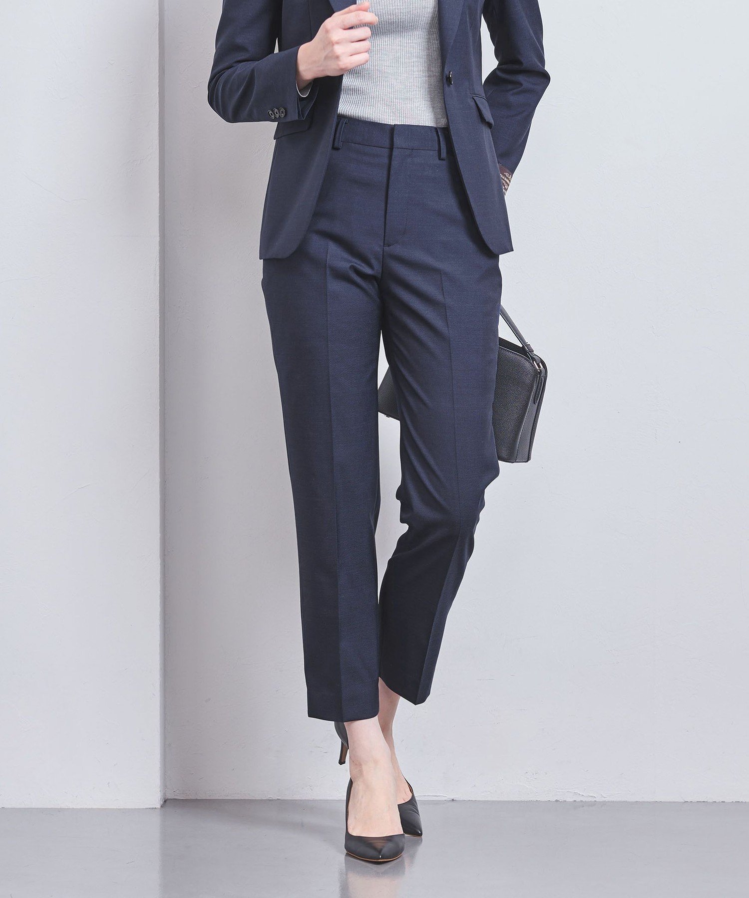 【ユナイテッドアローズ/UNITED ARROWS】のCANONICO スリムパンツ インテリア・キッズ・メンズ・レディースファッション・服の通販 founy(ファニー) 　ファッション　Fashion　レディースファッション　Fashion for Women　パンツ　Pants & Trousers　イタリア　Italy　ジャケット　Jacket, Outerwear　スリム　Slim, Slim Fit　セットアップ　Set-Up, Coordinated Outfit　アウトレット　Outlet / Clearance　おすすめ　Recommended / Our Picks　夏　Summer　エレガント 上品　Elegant　NAVY|ID: prp329100004812425 ipo3291000000034935275