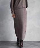 【ミッシェルクラン/MICHEL KLEIN】のセットアップ対応 ニットナロースカート ブラウン|ID: prp329100004812465 ipo3291000000034935659