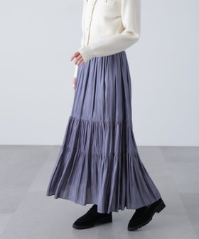 【フリーズマート/FREE'S MART】のシャイニーティアードスカート 人気、トレンドファッション・服の通販 founy(ファニー) ファッション Fashion レディースファッション Fashion for Women スカート Skirts ティアードスカート Tiered Skirts ギャザー Gathered, Ruffled シャイニー Shiny, Glossy Finish スウェット / スエット Sweatshirt, Sweatwear バランス Balance, Style Balance |ID:prp329100004812487