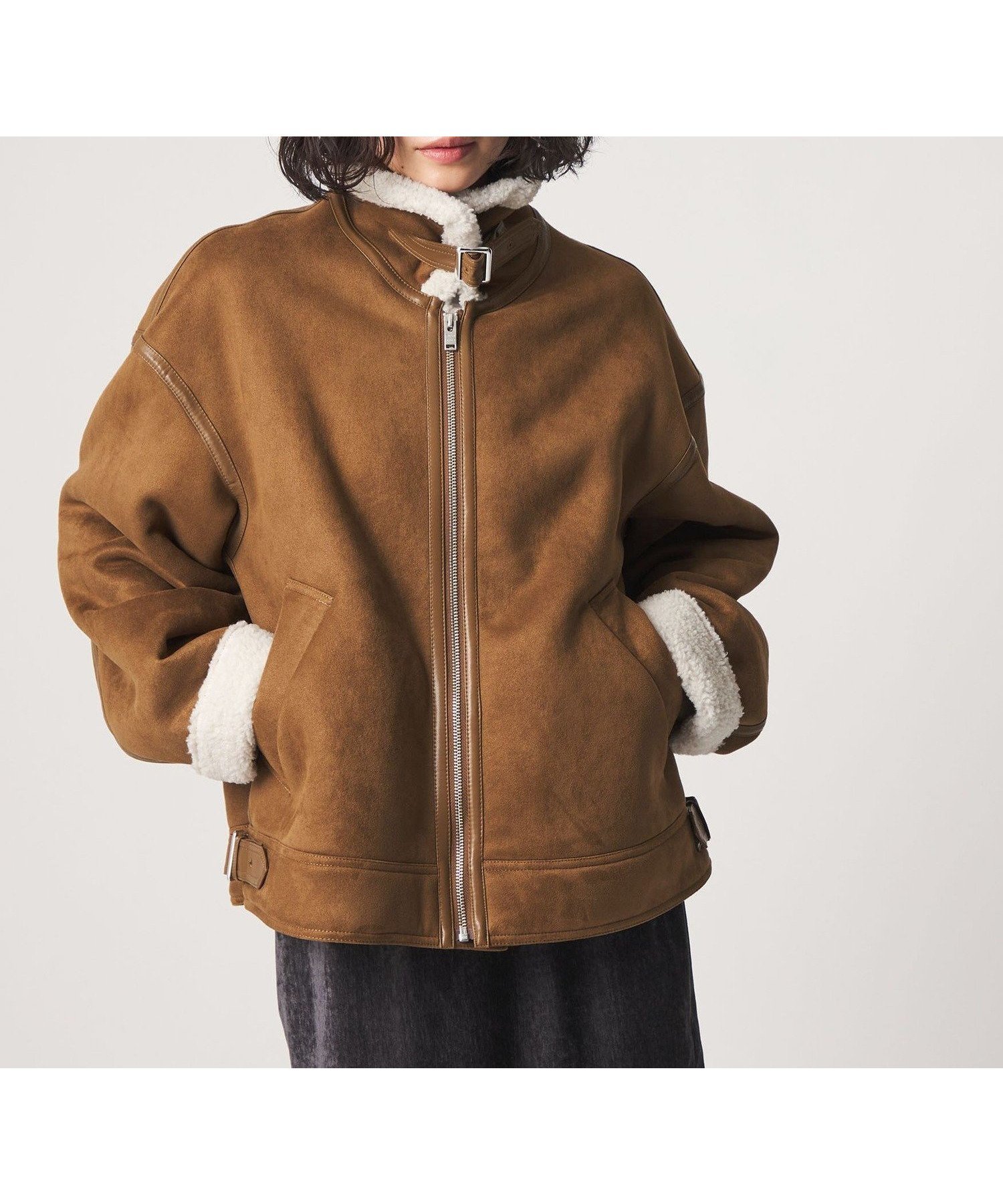 【シテン/CITEN】のCITEN B-3フライトジャケット インテリア・キッズ・メンズ・レディースファッション・服の通販 founy(ファニー) 　ファッション　Fashion　レディースファッション　Fashion for Women　アウター　Coat / Outerwear Collection　レディースジャケット・軽アウター　Jackets　ヴィンテージ　Vintage Style　ジャケット　Jacket, Outerwear　スタイリッシュ　Stylish, Fashionable　ハイネック　High Neck, Mock Neck　バランス　Balance, Style Balance　ビッグ　Big, Oversized　フィット　Fit, Slim Fit　ボトム　Bottoms, Lower Wear　ボンディング　Bonding, Bonded Fabric　防寒　Cold Protection, Winter-Ready　ミドル　Middle Length, Mid Height　ムートン　Shearling, Mouton　モコモコ　Fuzzy, Fluffy　おすすめ　Recommended / Our Picks　MD.BROWN|ID: prp329100004812488 ipo3291000000034935822