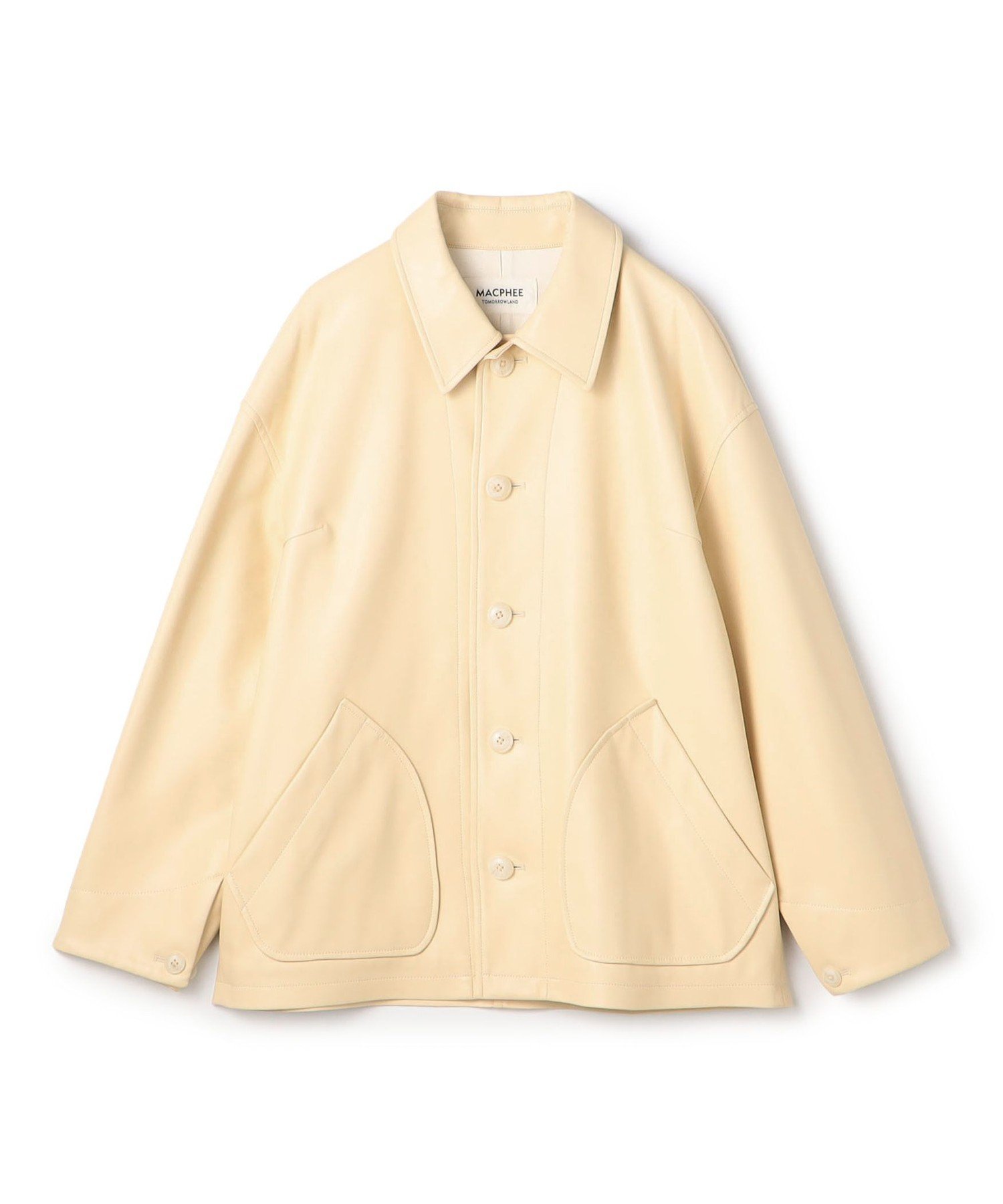 【トゥモローランド/TOMORROWLAND】のレザーライク カバーオール インテリア・キッズ・メンズ・レディースファッション・服の通販 founy(ファニー) 　ファッション　Fashion　レディースファッション　Fashion for Women　クラシック　Classic, Timeless Style　シンプル　Simple, Minimal　ビンテージ　Vintage, Retro Style　フロント　Front, Front Design　ポケット　Pocket, Pocket Detail　ルーズ　Loose, Oversized　41 ライトベージュ|ID: prp329100004812523 ipo3291000000034936135