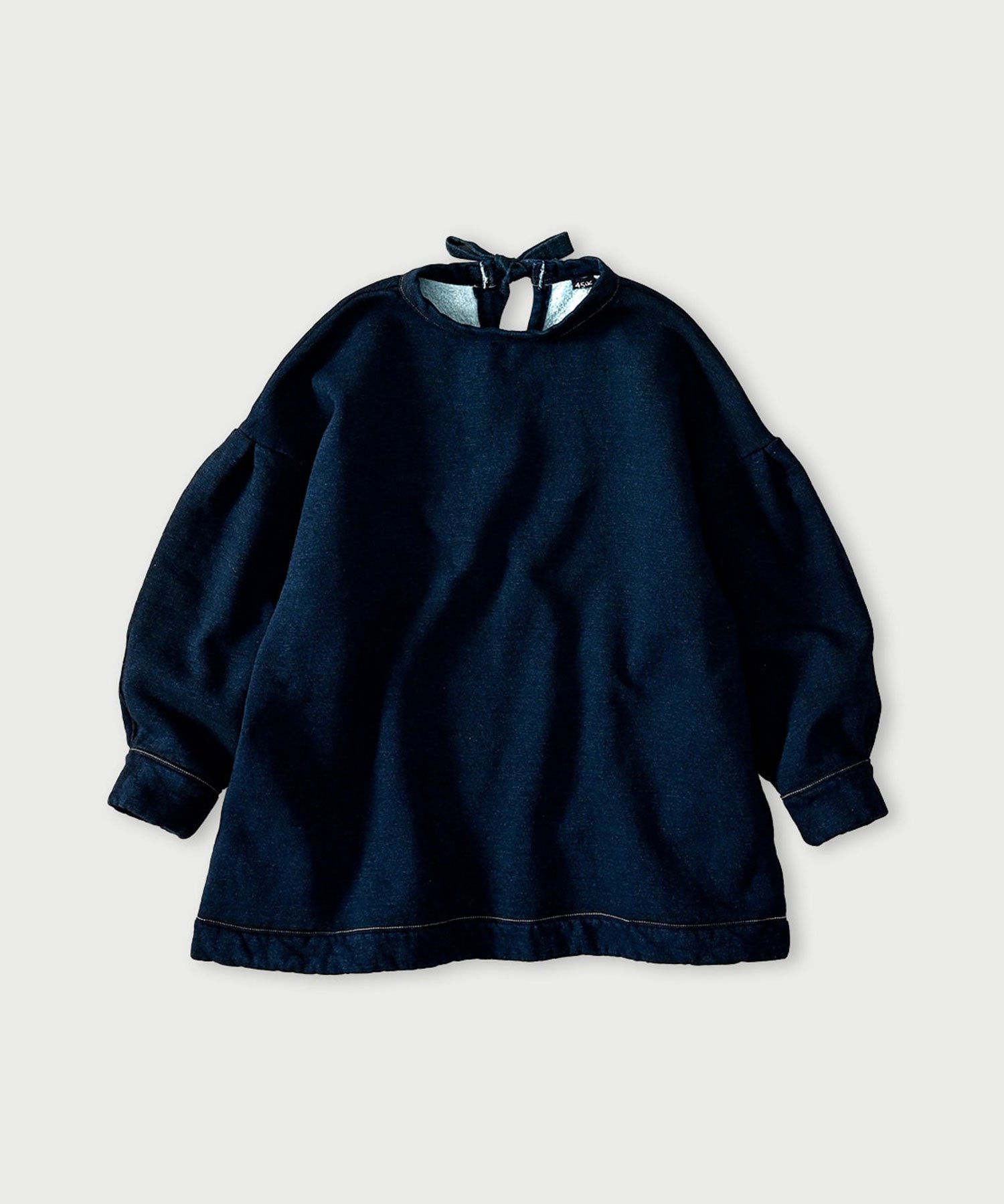 【フォーティファイブ アール/45R】の裏毛のチュニック(インディゴ) 人気、トレンドファッション・服の通販 founy(ファニー) 　ファッション　Fashion　レディースファッション　Fashion for Women　トップス・カットソー　Cut & Sew Tops　インディゴ　Indigo Denim　スウェット / スエット　Sweatshirt, Sweatwear　チュニック　Tunic, Long Top　リボン　Ribbon, Bow　エレガント 上品　Elegant　 other-1|ID: prp329100004812532 ipo3291000000034936189