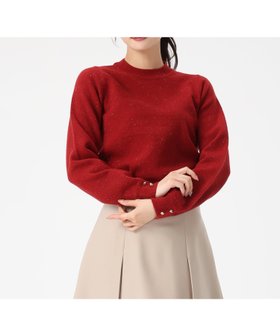 【ミッシュマッシュ/MISCH MASCH】のMM548325 ラメ混ハイネックニット 人気、トレンドファッション・服の通販 founy(ファニー) ファッション Fashion レディースファッション Fashion for Women トップス・カットソー Cut & Sew Tops ニット Knit Tops & Sweaters コンパクト Compact, Small Size シンプル Simple, Minimal デニム Denim, Jeans Material ハイネック High Neck, Mock Neck エレガント 上品 Elegant |ID:prp329100004812544