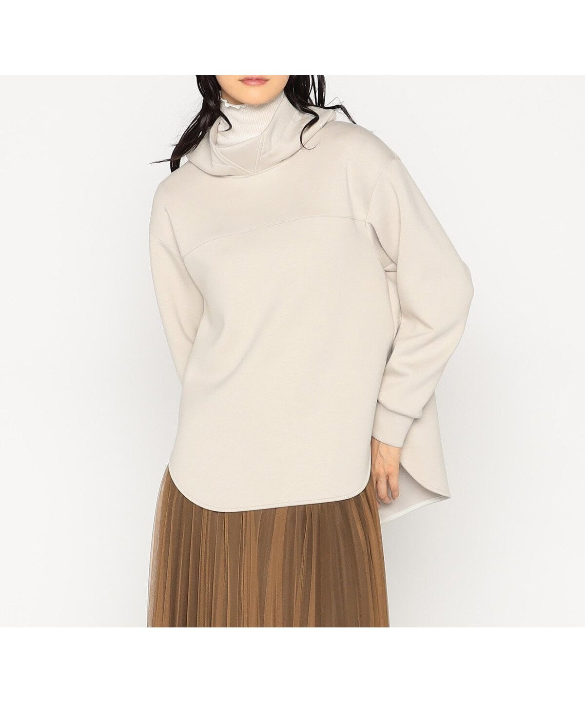 【コムサ/COMME CA】のレーヨンミックスダンボール フーディプルオーバー インテリア・キッズ・メンズ・レディースファッション・服の通販 founy(ファニー) 　ファッション　Fashion　レディースファッション　Fashion for Women　トップス・カットソー　Cut & Sew Tops　カジュアルプルオーバー・ニットトップス　Pullovers & Knit Tops / Casual Pullovers　なめらか　Smooth, Silky Texture　シンプル　Simple, Minimal　ストレッチ　Stretch, Stretchy Fabric　15:ライトベージュ|ID: prp329100004812547 ipo3291000000034936388