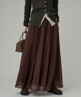 【バビロン/BABYLONE / KIDS】のコットンシフォンボリュームスカート 人気、トレンドファッション・服の通販 founy(ファニー) ファッション Fashion キッズファッション Fashion for Kids エレガント 上品 Elegant フレア Flare, Flared ロング Long, Long-Length 再入荷 Restock / Back in Stock 秋 Autumn |ID:prp329100004812564