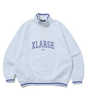 【エクストララージ/XLARGE】のXLARGE/STRIPED RIB HALF ZIP SWEATSHIRT 人気、トレンドファッション・服の通販 founy(ファニー) ファッション Fashion レディースファッション Fashion for Women トップス・カットソー Cut & Sew Tops シャツ・ブラウス・オフィスカジュアル Elegant Blouses & Button-Ups レディースパーカー・カジュアルフーディー Casual Hoodies & Sweatshirts ロングTシャツ・Tシャツ Longline T-Shirts & Tees スウェット・クルーネックトップス Sweatshirts & Crewnecks / Relaxed Fit Sweat Tops フロント Front, Front Design |ID:prp329100004812601